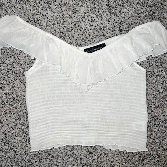 Closeout 3 items for $20. White stretch sexy top - Picture 4 of 4